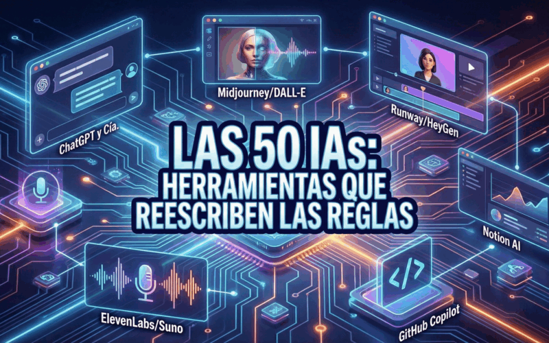 La Gran Enciclopedia de la IA: Las 50 herramientas que están reescribiendo las reglas del juego